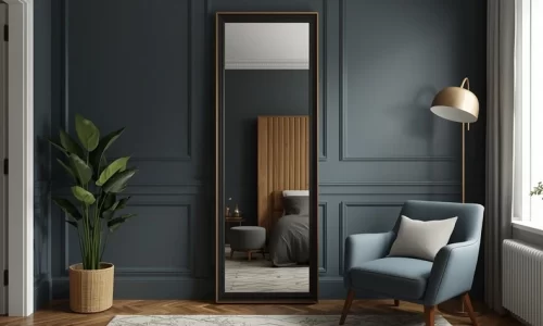おしゃれな部屋に置かれた全身鏡